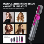 5-in-1 Hot Air Brush Styler – Multi-Attachment Hair Dryer & Curler
